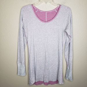 Lululemon Open Your Heart Long Sleeve Top Pink gray 8 /10